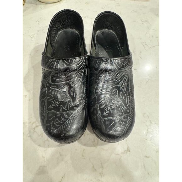 Dansko Black Leather Professional Clogs Size 39 (US 9) – Comfort Work Shoes - Picture 6 of 6